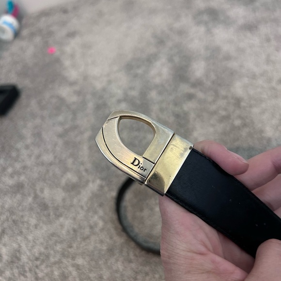 Vintage Dior Leather Reversible Buckle Belt - Picture 3 of 5